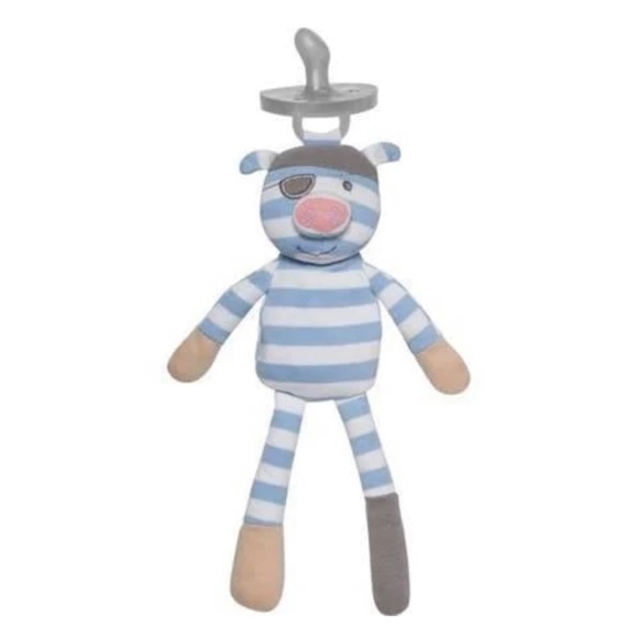 (NEW) Organic farm buddies “pirate pig” pacifier toy for baby - Picture 2 of 3